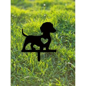 Hand-Engraved Custom Pet Memorial Plaque - Personalized Dog Loss Gift (Option: Gardening decoration)