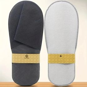 20 Pairs[ Five-star Hotel Disposable Slippers ], Suitable For Hotels, Spas, Travel, Shotless Families, Spa Slippers With Bags, Anti-slip, Individ (Option: DarkGray)