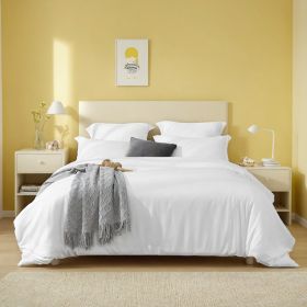 White & Pink Extra Large Duvet Cover Set Includes 1 Duvet Cover & 2 Pillowcases. Made Of Premium Breathable Microfiber With Hotel-grade Minimalis (Option: White-K)